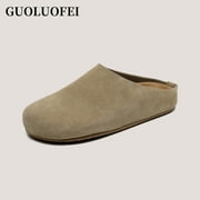 Womens Blain Genuine Suede Slip-On Clogs with + Memory Foam & Chic Buckle Mule - Comfortable, Non-Slip, Wide Widths Available