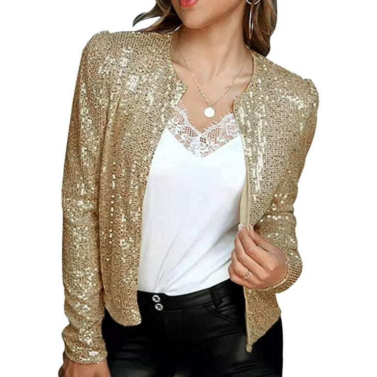 Ladies top sparkly blazer
