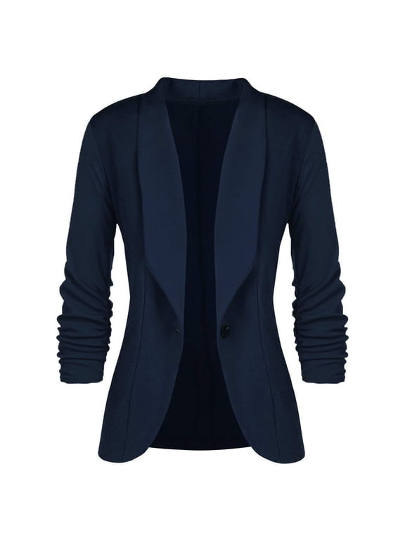 Women's Blazer Women's Suit Jacket Pleated Sleeve Work Office for Work Office Casual - Stylish Comfortable Women's Blazer