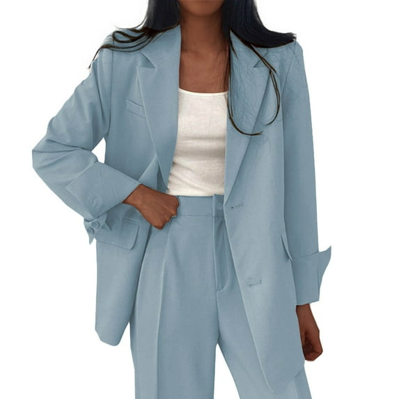 Women's Blazers & Suit Jackets Clearance, Baberdicy Women's Women's 2024 New Spring And Autumn Small Suit Suit Women's Designbluem