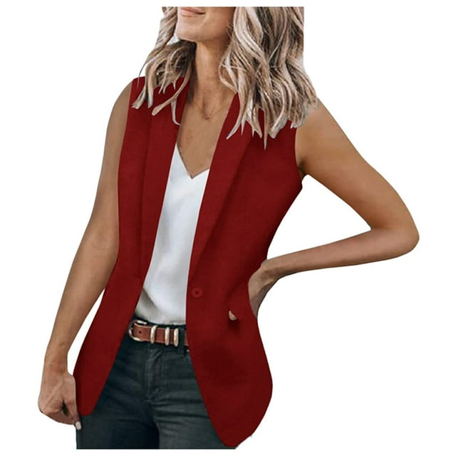 Women's Blazers & Suit Jackets New Women's Sleeveless Suit Jacket: Pure ...