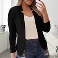 thumbnail image 1 of Women's Blazers and Suit Jackets WCJM Women Blending Coats Black Casual Professional Women's Solid Color Pocketed Blazer Jacket, 1 of 3