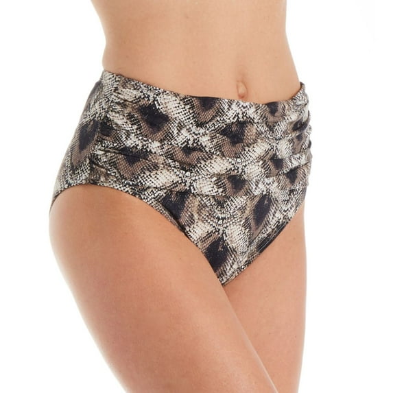 Bleu Rod Beattie Womens Snake Print High Waist Swim Bottom Separates