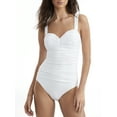 thumbnail image 1 of Women's Bleu Rod Beattie K00978 Kore Shirred Bandeau Mio One Piece Swimsuit (White 8), 1 of 2