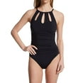 thumbnail image 1 of Women's Bleu Rod Beattie L23215 Get The Look Hi-Neck Mio One Piece Swimsuit (Black 12), 1 of 2
