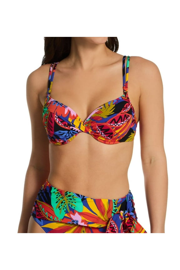 Women's Bleu Rod Beattie S23302 Night Safari Underwire Molded Swim Top (Multi 6)