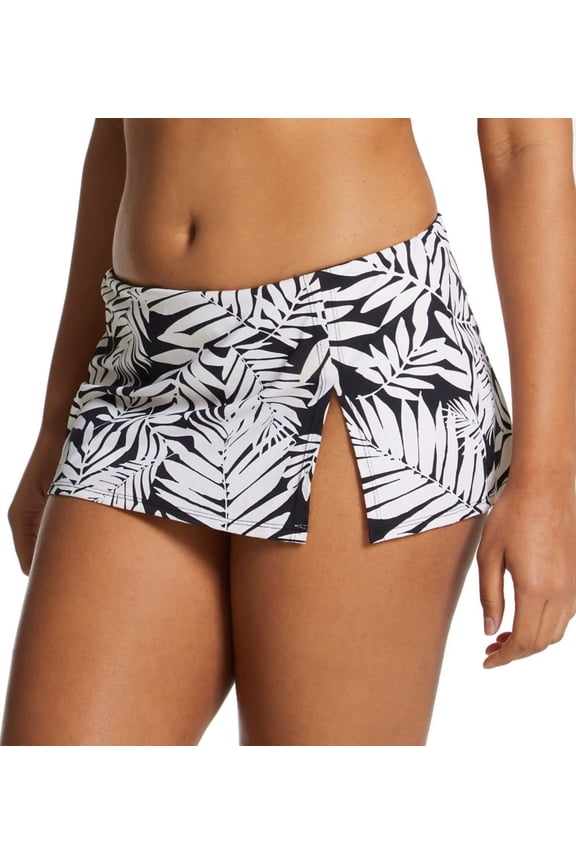 Women's Oasis Skirted Hipster Bikini Bottoms Black Size 10