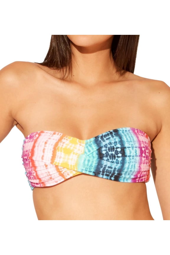 Women's Bleu Rod Beattie V21153 Good Vibrations Bandeau Molded Swim Top (Multi 4)