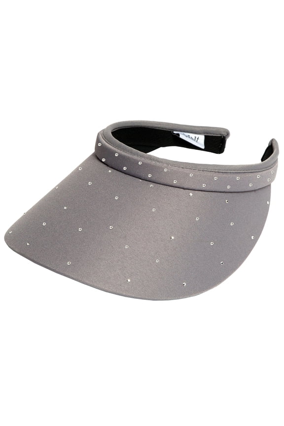 Bling Visor, Ladies Visor Hat, Sun Visor for Women, Golf Visor, Visor for Running, Tennis, Beach, Grey Bling Slide ON Visor
