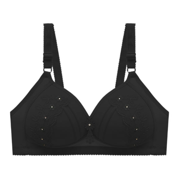 Women's Blissful Benefits Underarm-Smoothing with Seamless Stretch Wireless Lightly Lined Comfort Bra Black 36