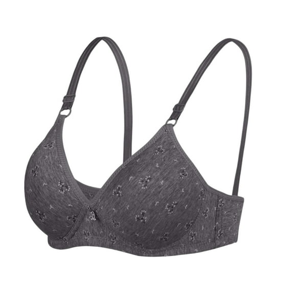 Women's Blissful Benefits Underarm-Smoothing with Seamless Stretch Wireless Lightly Lined Comfort Bra Dark Gray 44