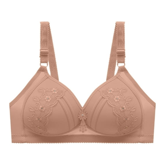 Women's Blissful Benefits Underarm-Smoothing with Seamless Stretch Wireless Lightly Lined Comfort Bra Khaki 38