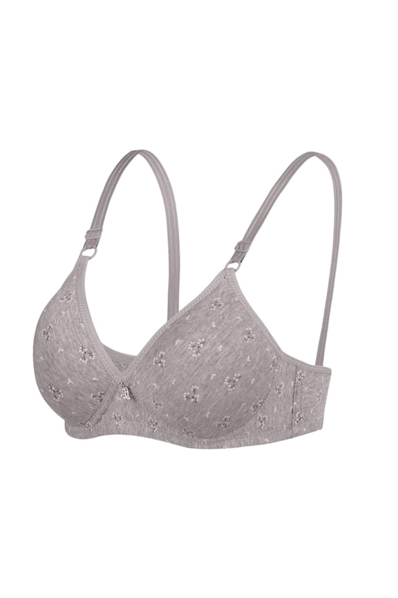 Women's Blissful Benefits Underarm-Smoothing with Seamless Stretch Wireless Lightly Lined Comfort Bra Light Gray 42