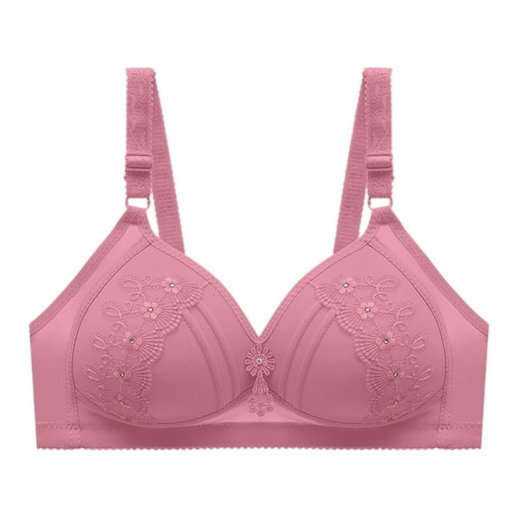 Women's Blissful Benefits Underarm-Smoothing with Seamless Stretch Wireless Lightly Lined Comfort Bra Watermelon Red 46