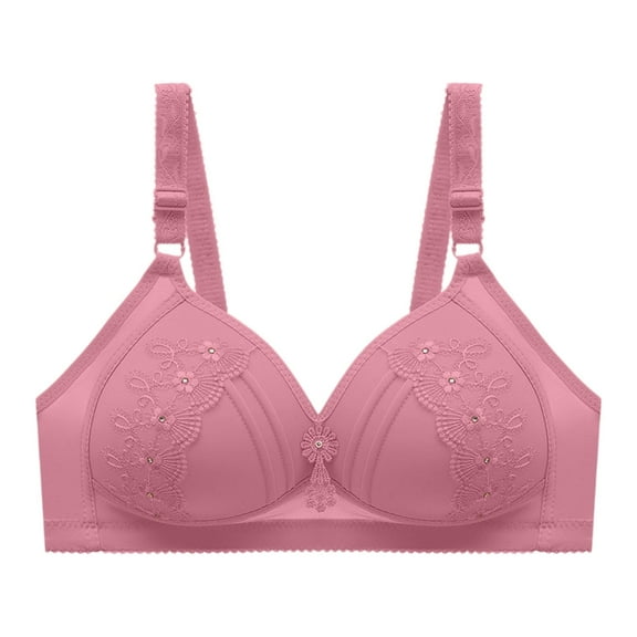 Women's Blissful Benefits Underarm-Smoothing with Seamless Stretch Wireless Lightly Lined Comfort Bra Watermelon Red 46