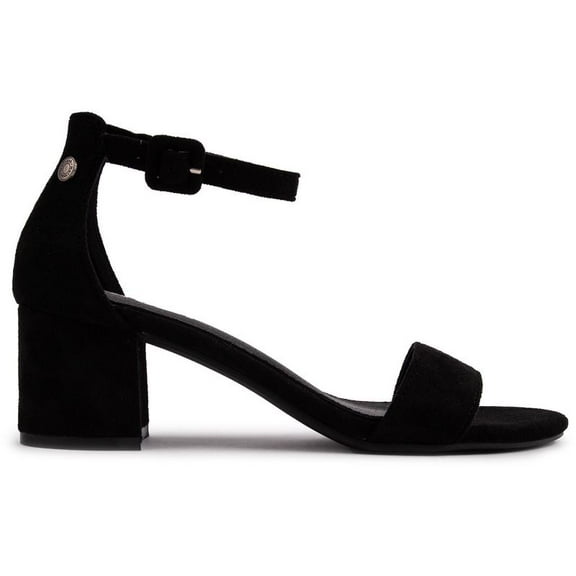 Women's Block Heel Suede Sandals By XTI, 17078905 Black