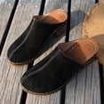 thumbnail image 1 of Women's Block Heels Clog Orthopedic Shoes Stylish Closed Toe Dressy Casual Slip On Sandal No Back Straps Mule Pumps Clogs, 1 of 5