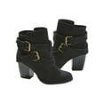 thumbnail image 1 of Women's Block High Heel Short Ankle Boots Casual Buckle Martin Booties Shoes, 1 of 2