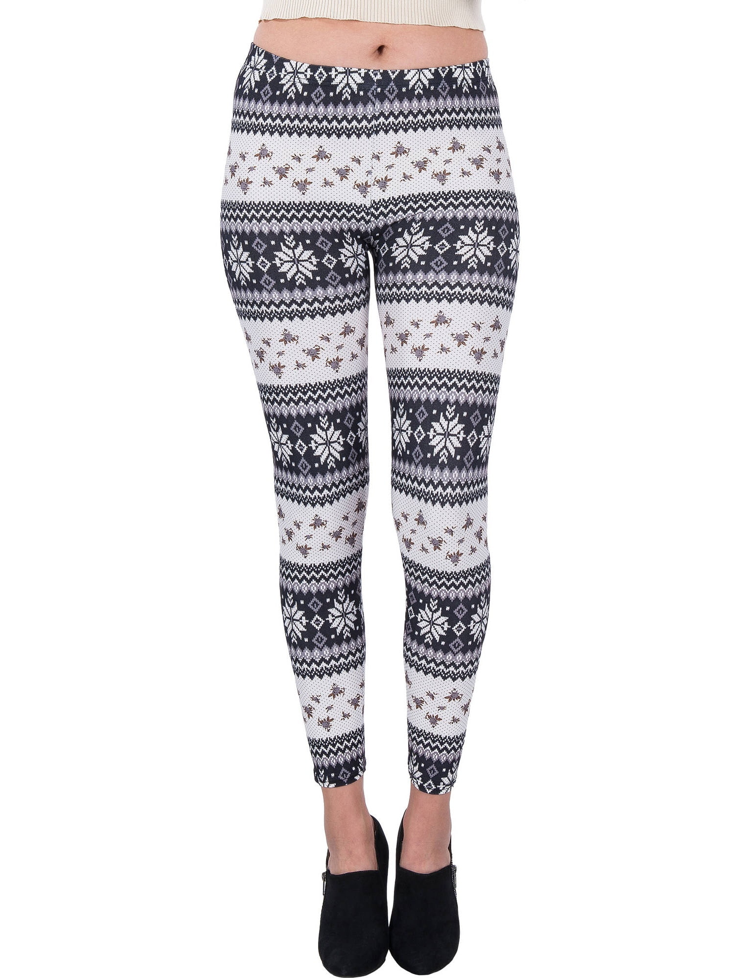 Women's Blooming Winter Design Full Length Stretchy Leggings