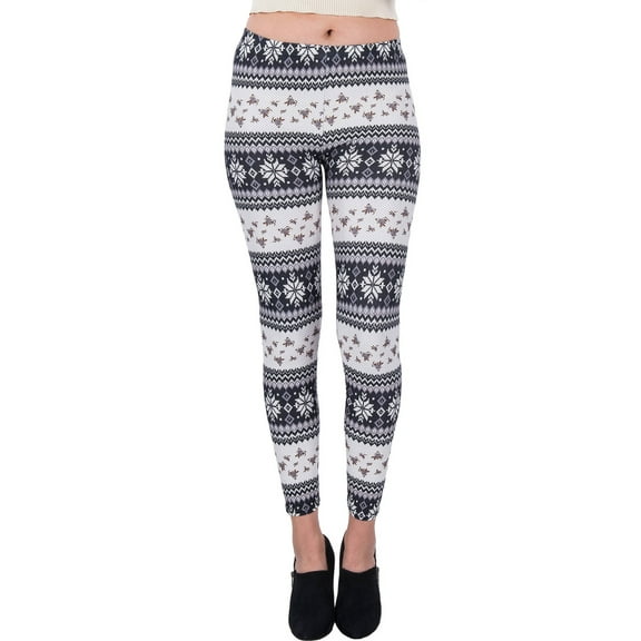 Women's Blooming Winter Design Full Length Stretchy Leggings