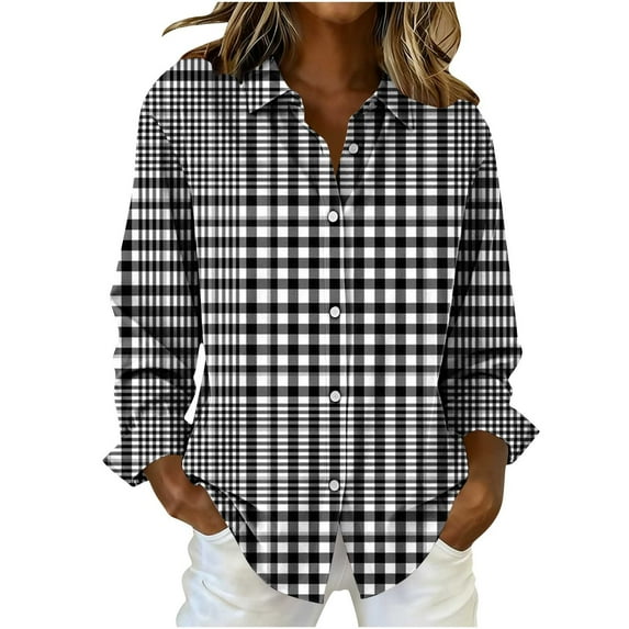 Women's Blouse Business Casual Work Shirts Loose Long Sleeve Fashion Outfits Trendy Winter Clothing