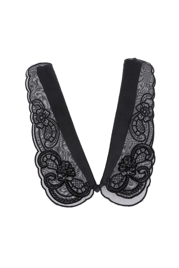 Women's Blouse Collar Insert Collar With Beads, Clothing Jewelry Decoration Black
