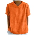 thumbnail image 1 of Women's Blouse Lapel Women's Loose Casual Short Sleeved Blouse T Short Workout Top Summer Tee Shirts Women Athletic T Shirt Women Long Sleeve Layering Shirts for Women Womens Neck Tops Women Casual, 1 of 6