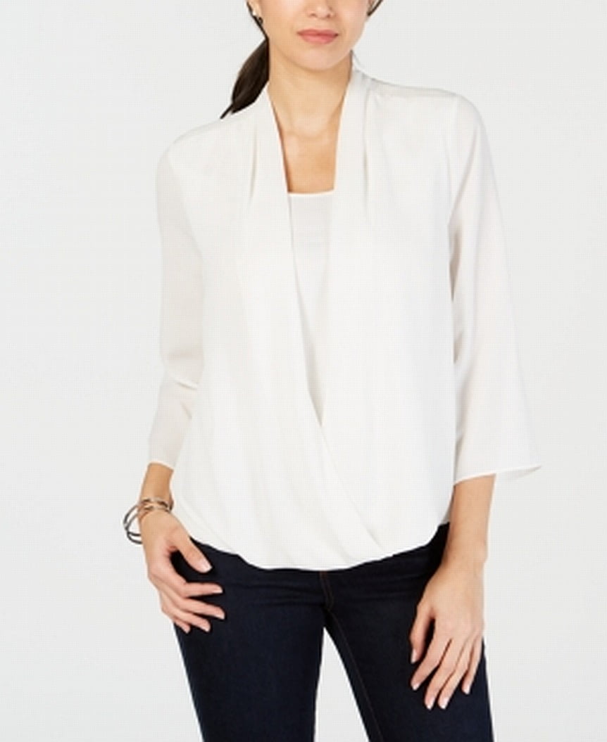 Women's Blouse Large Petite Surplice PL