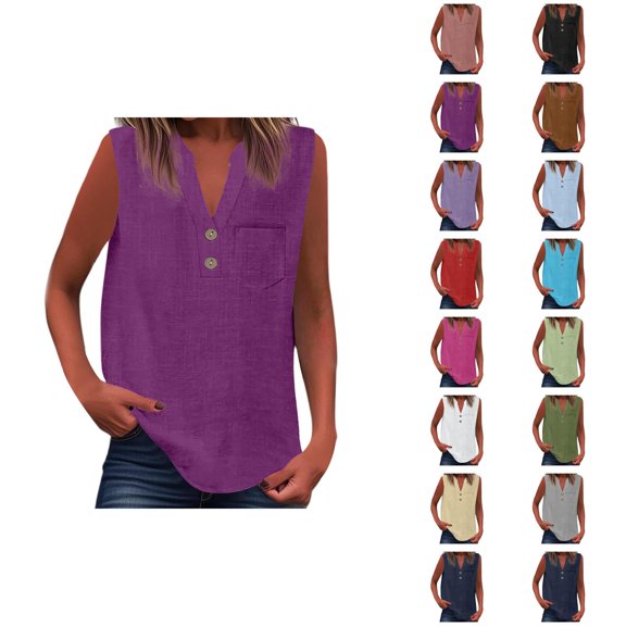 Women’s Blouses 3/4 Sleeve – Chiffon Button Down Shirt mit Kragen Ideal für Work und Frühling Womens Loose Buttons Pocket Blouse Tops Solid Casual Long