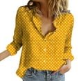 thumbnail image 1 of Women's Blouses & Button-Down Shirts! Comdrip Womens Long Sleeve Button Down Shirts Casual Blouse Tops Spring Fashion 2025 Womens Button Down Blouse Yellow 3XL, 1 of 8