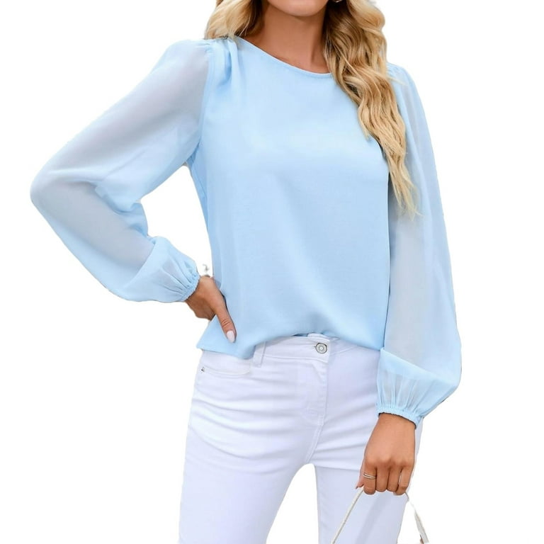 plain long sleeve blouse