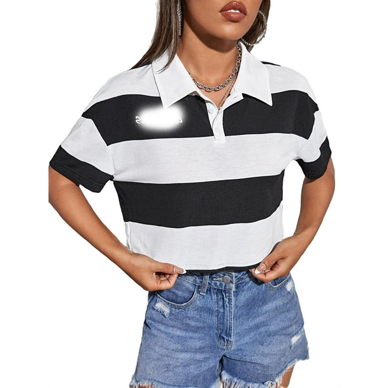 Womens black polo shirt walmart new arrivals