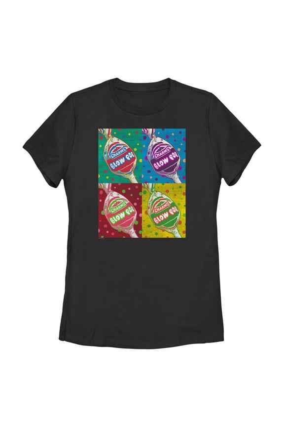 Women's Blow Pop That's A Blow Pop Art Graphic Tee Black Medium