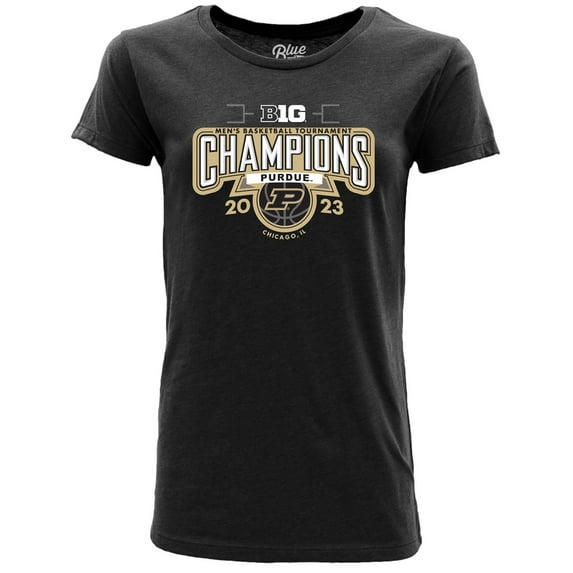 Women's Blue 84 Black Purdue Boilermakers 2023 Big Ten Men's Basketball Conference Tournament Champions Locker Room