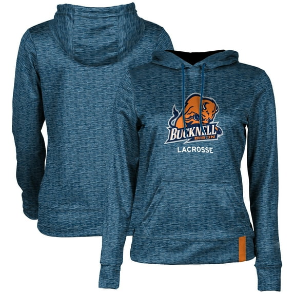 Women's Blue Bucknell Bison Lacrosse Pullover Hoodie