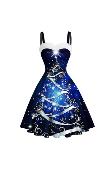 christmas dress fit and flare Juniors' Celebrate Together Short Sleeve Tinsel Tree Fit & Flare Dress