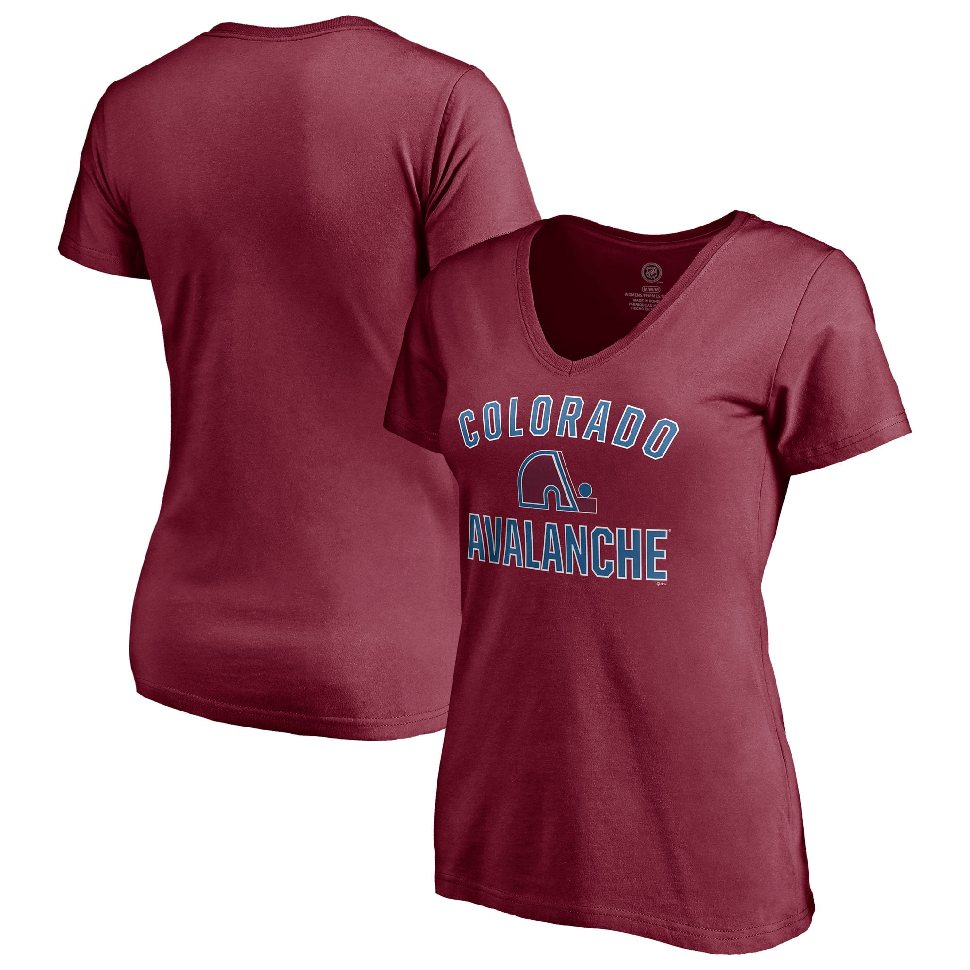 Women's Black Colorado Avalanche Core Smoke V-Neck T-Shirt