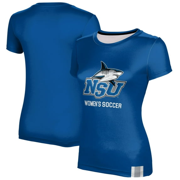 Women's Blue Nova Southeastern Sharks Women's Soccer T-Shirt