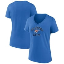 Women's Blue Oklahoma City Thunder Overtime Team V-Neck T-Shirt