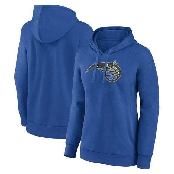Women's Blue Orlando Magic Team Primary Logo Pullover Hoodie