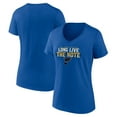 thumbnail image 1 of Women's Blue St. Louis Blues Shout Out V-Neck T-Shirt, 1 of 3