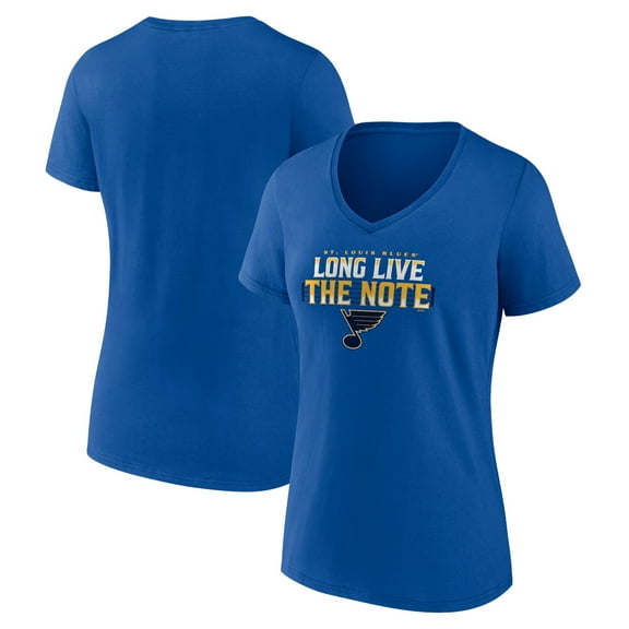 Women's Blue St. Louis Blues Shout Out V-Neck T-Shirt