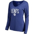 thumbnail image 1 of Women's Blue Toronto Maple Leafs Nostalgia Long Sleeve T-Shirt, 1 of 1