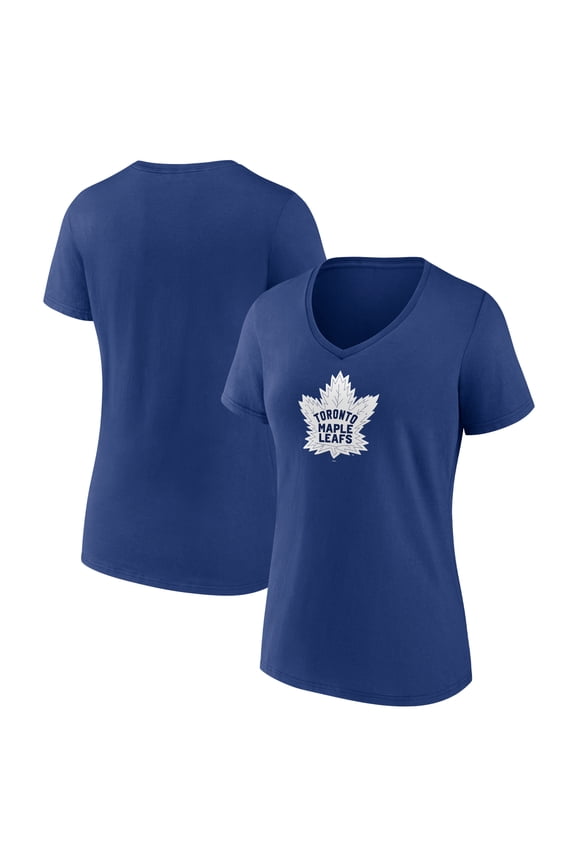 Women's Blue Toronto Maple Leafs Primary Logo T-Shirt