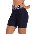 thumbnail image 1 of Women's Board Short High Waist Stretchy Swimsuit Bottom Swim Trunk, 1 of 6