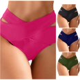 thumbnail image 1 of Women's Board Shorts Swimsuit Bottoms Full Coverage Pink Mid Rise Bikini Bottom Beach Swimwear, 1 of 5