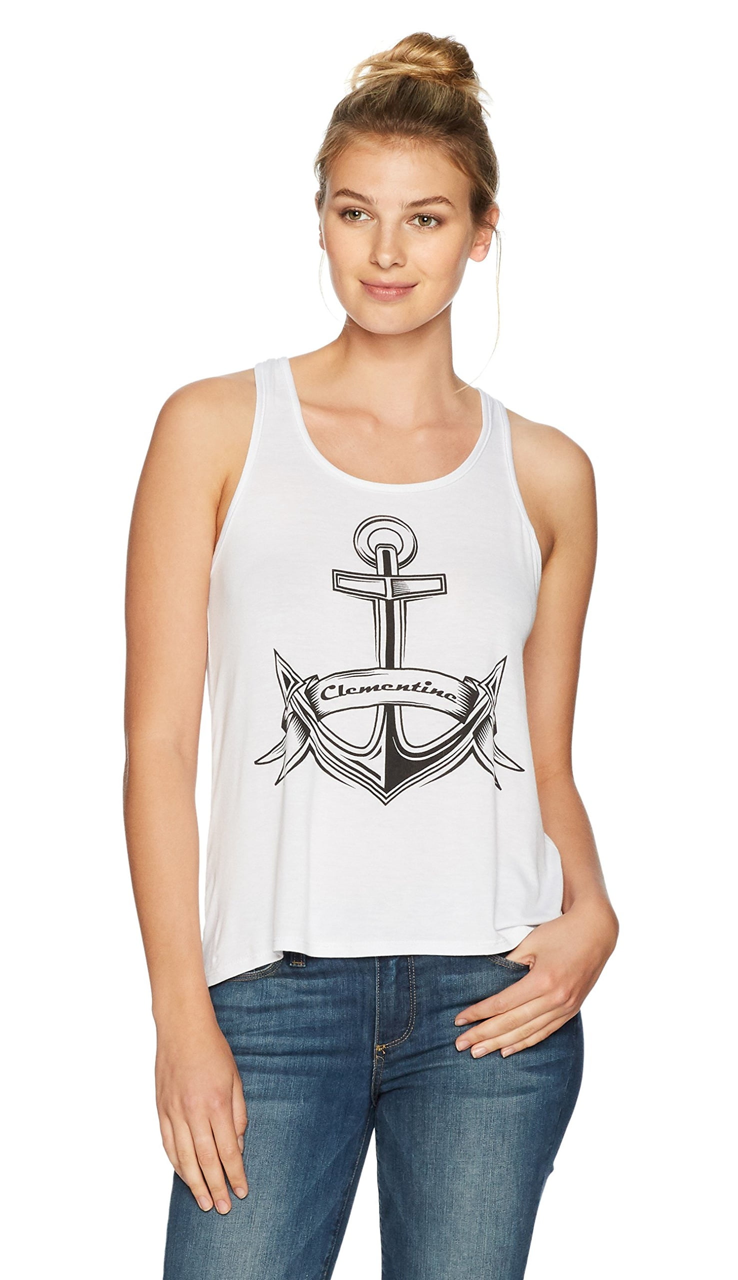 Women's Boat Anchor Printed Flowy Racerback Tank Top - Walmart.com