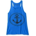 thumbnail image 1 of Women's Boat Anchor Printing Flowy Racerback Tank Top, 1 of 2