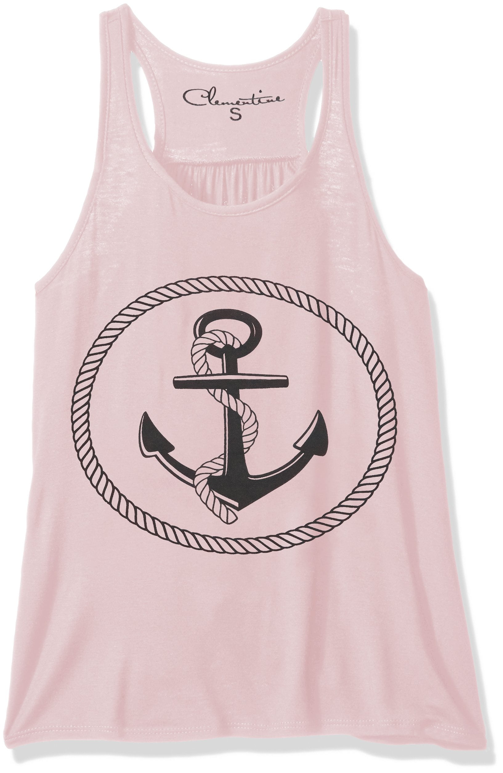 Women's Boat Anchor Printing Flowy Racerback Tank Top