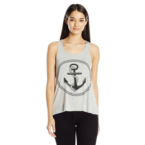 Women's Boat Anchor Printing Flowy Racerback Tank Top